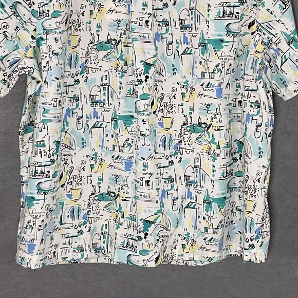 White Stag Top Womens Sz 22/24 Cotton Blend Button Up Vacation Resortwear Travel - Picture 8 of 14